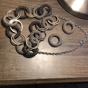 Shades of Grey Necklace & Earring Set